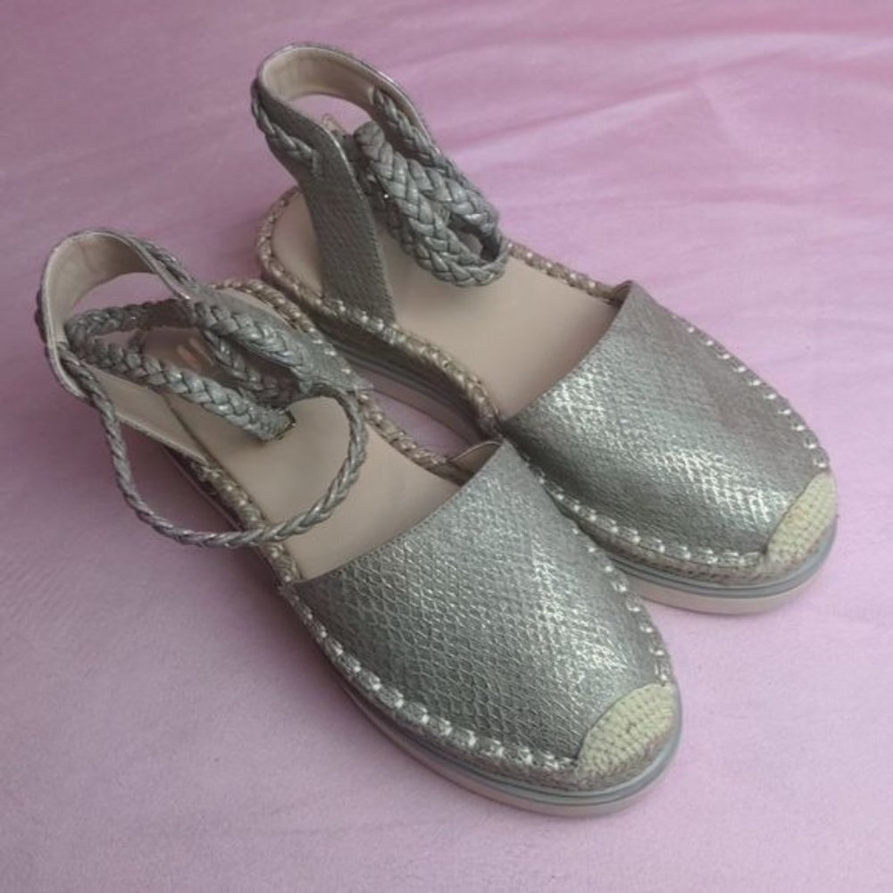 Jennifer Lopez Silver Espadrilles